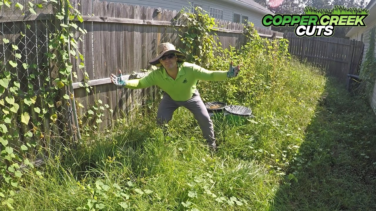 Mowing The Worst Lawn Of The Season (Bobcat Mower Vs. Jungle Garden)