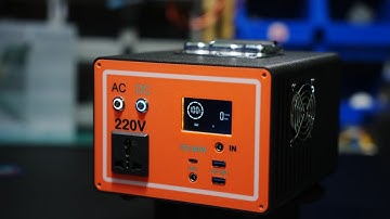 Chế Trạm Điện Mini 400Wh | Inverter Sin Chuẩn 300W, Sạc PD 60W + QC 18W, Vỏ In 3D