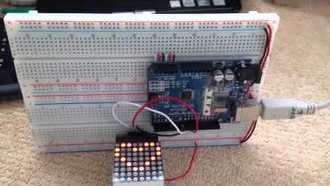 아두이노 집합LED로 하트표시, Arduino LED matrix to show Heart