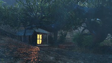 Tiếng mưa rơi và tiếng dế rả rích giữa đêm mưa lớn trong khu vườn,  Rain sounds for sleeping