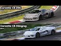 Corvette c8 zo6 vs corvette c8 stingray  sound comparison at the nurburgring