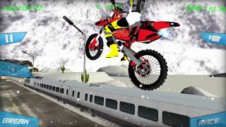 Trail Bike Vs Train Race - Gameplay Android game - trail bike racing games screenshot 2