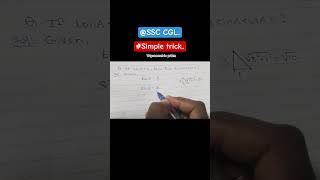 #Math trick..//Quick solving prblm..//trigonometric..@SSC CGL..Do practice.. 📖
