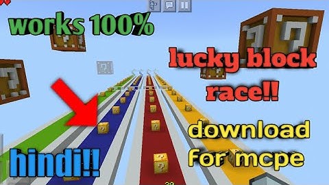 How to download LUCKY BLOCK RACE in minecraft pe | minecraft in hindi | minecraft mods |
