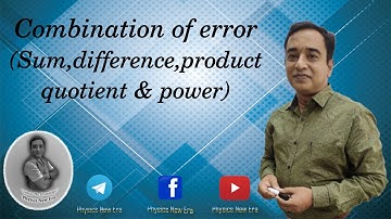Combination of error||error of sum,difference,product & power of physical quantity||balbharti book