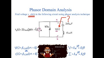 Find voltage υ_ab(t) in the circuit using phasor domain analysis technique - AC Analysis