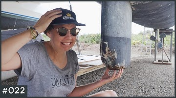 Removing the Daggerboards From Our Boat