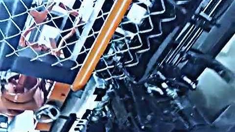 Chain link fence machine operation video