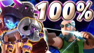 100% Win rate with Classic PEKKA BRIDGE SPAM 😘-Clash Royale