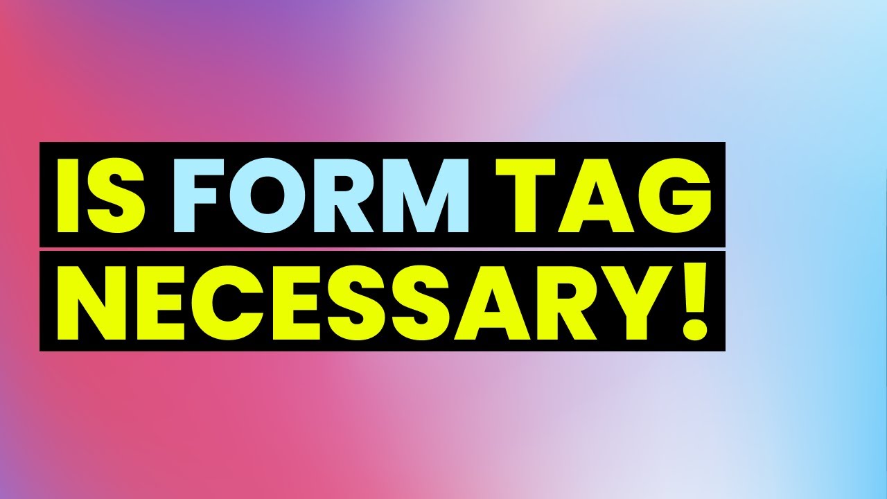 Tag form. Post var