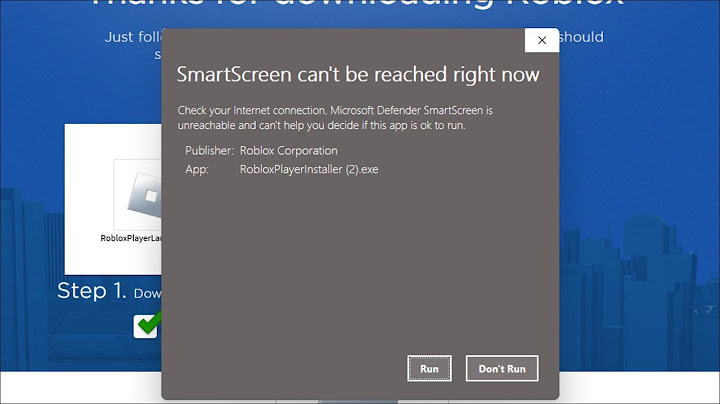 Lỗi windows smartscreen cant be reached right now năm 2024