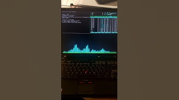 Linux: mpv palyer + cava visualisation + htop