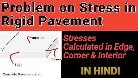 Stresses calculated on corner, Edge & Interior in Rigid Pavement in hindi || Westergaard