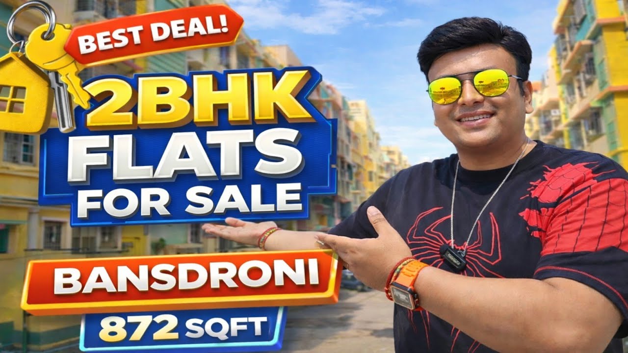 Brand New 2BHK Flats For Sale in Bansdroni with Modular Kitchen, False Ceiling & House Colour