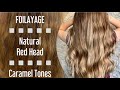 FOILAYAGE | Natural Red Head | Caramel Tones