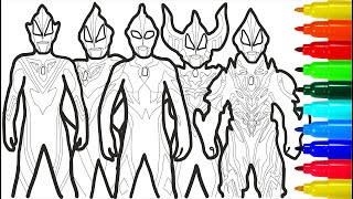 Ultraman And Spiderman Superheroes Coloring  Pages