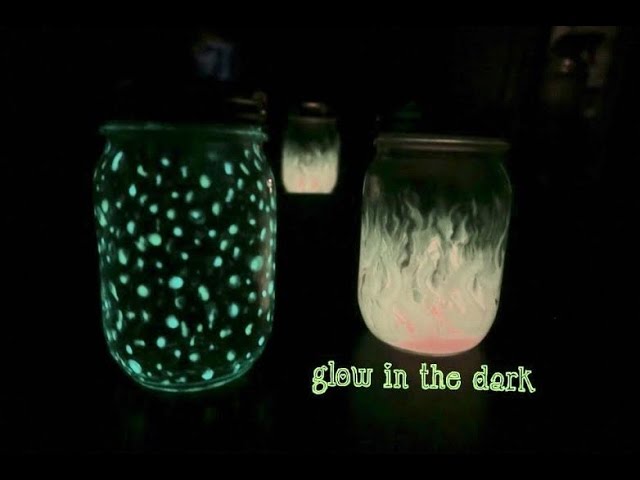 DIY Glow in the Dark Mason Jars – Sprinkled and Painted at KA Styles.co