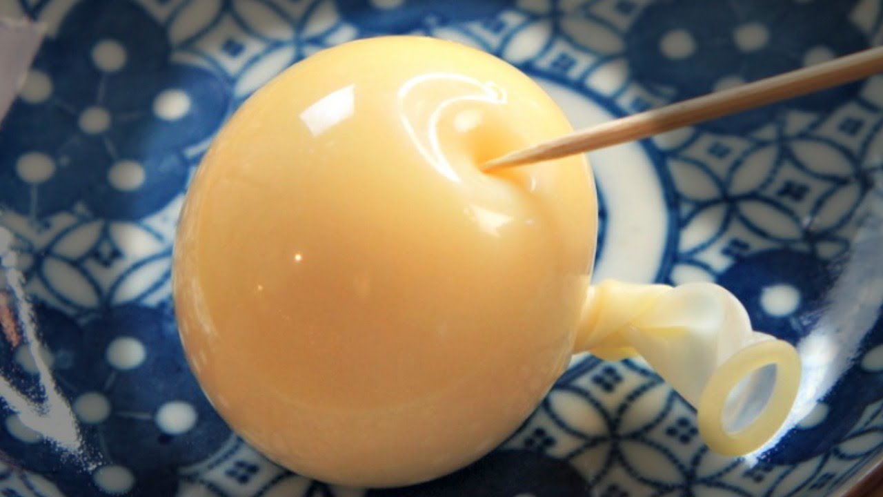 DIY Balloon PUDDING -- pop a balloon & eat a sphere of pudding | emmymade