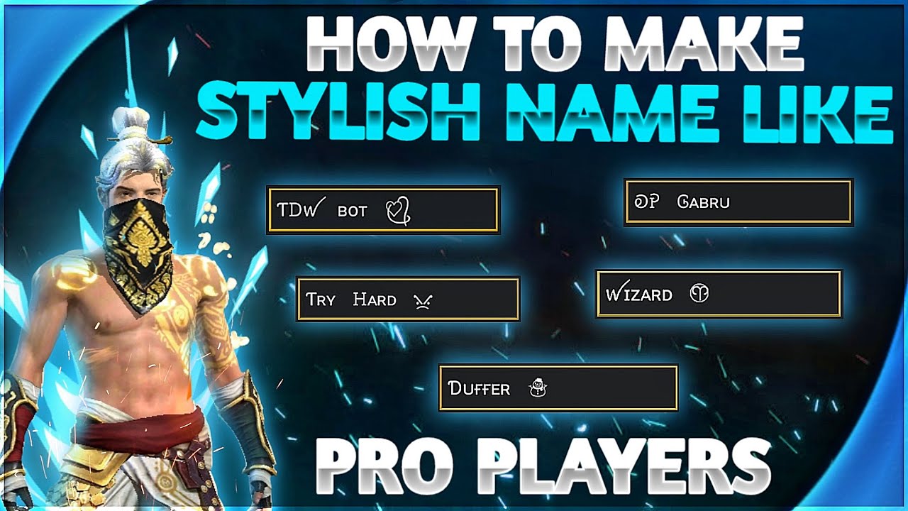How To Make Stylish Name Like Pro Players