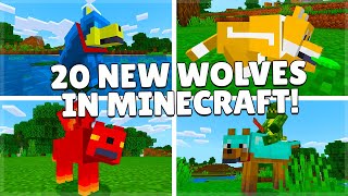 How to get 20 NEW WOLVES in your Minecraft World (MCPE, Xbox, Switch, PS4, PC) screenshot 1