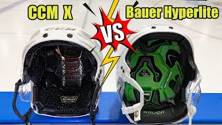 CCM Super Tacks X Helmet vs Bauer Hyperlite Hockey Helmet - Which is better ?