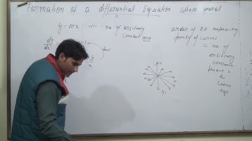Form the differential equation representing the family of curves y = mx, where, m is arbitrary cons