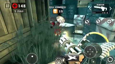 Dead trigger 2 minigun & type 92 gameplay level 57 iOS on hard TDU 50+