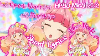 Download Lagu Open Your Heart ~♪ 『 Short Lyrics 』● 「Aine Yuuki」● Aikatsu Friends MP3