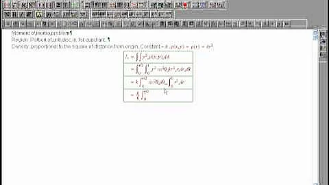 Moment of inertia problem (polar double integral)