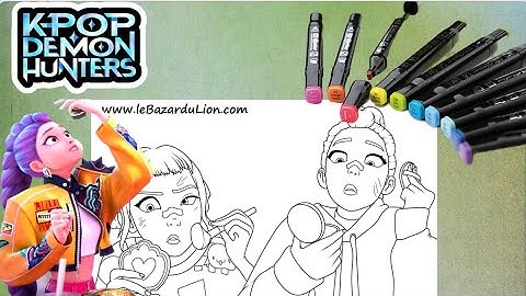 Marker Art Kpop Demon Hunters | Easy Coloring