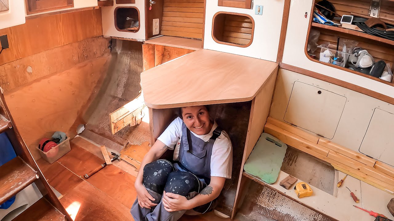 ⁣This ABANDONED Cruising Sailboat Was ROTTEN... Interior Overhaul Starts Here 🪚