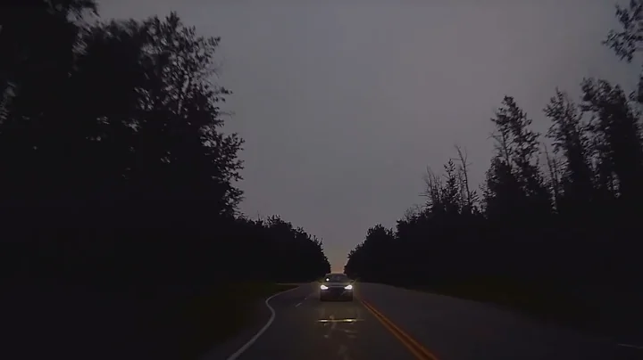 Driving from Elk Island National Park to South Edmonton rear view