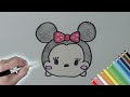How to draw Minnie Disney Tsum Tsum | Mickey Friends