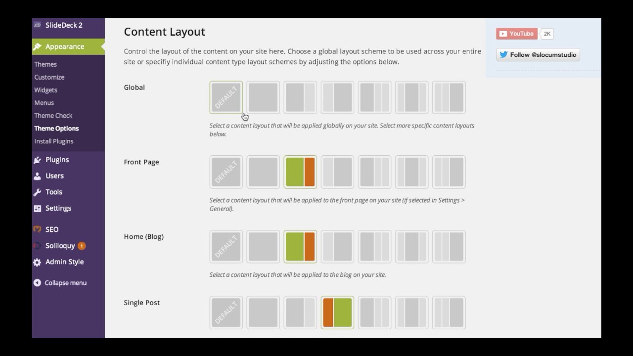 Change A Page Layout On WordPress Slocum Themes YouTube