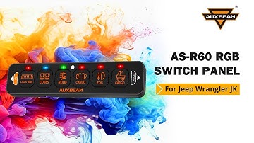 Auxbeam® AS-R60 RGB Switch Panel, 3 Mode Supported (One-Sided Outlet)