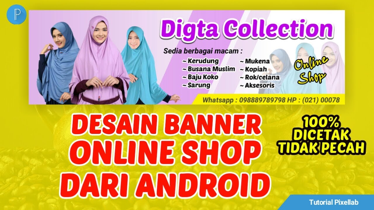 Tutorial PixelLab Cara Desain Banner Online  Shop Keren 