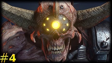 DOOM ETERNAL Walkthrough Gameplay Part 4 - DOOM HUNTER BASE (No Commentary)