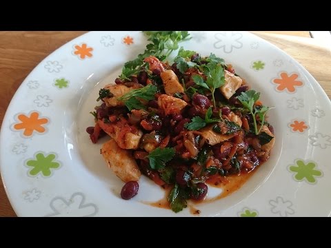 Лобио с курицей