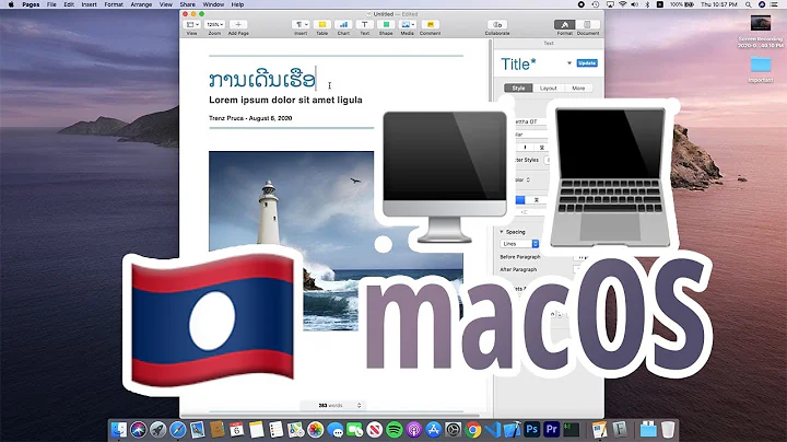 ວິທີຕິດຕັ້ງຄີບອດພາສາລາວຢູ່ Mac - How to Add Lao Keyboard on macOS 2020