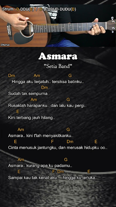 Asmara - Setia Band | Chord Gitar Mudah dan Lirik #chordgitar #guitarchords