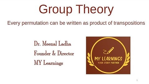 #76: Every permutation can be written as product of transpositions