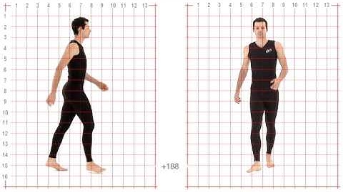 Male Walk Cycle Animation Reference | Front & Side Views in Slow Motion with Grid Overlay