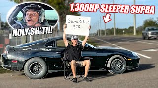 $20 Supra Rides!!! Terrifying Random People Off the Street With 1,300 Horsepower...