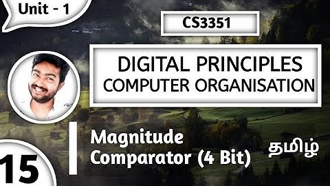 4 Bit Magnitude Comparator in Tamil CS3351 Digital Principles and Computer Organization in Tamil