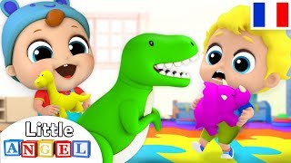 Jouets et Dinosaures à la Maternelle - Comptine pour Bébés et Dessin Animé