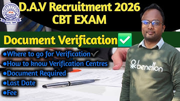 D.A.V Recruitment 2026🔥Process of Document Verification✅️Centre| #davrecruitment2026🔥
