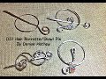 How to Make a DIY Hammered Wire Hair Barrette or Shawl Pin by Denise Mathew