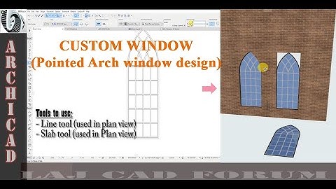 ArchiCAD Custom Window; (Pointed Arch Window)