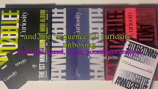 and2ble (debut) “sequence 01: curiosity” unboxing ✧ unnatural, gazed, break, poca ver + weverse pobs