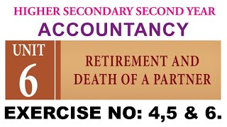 Unit - 6 Retirement and Death of Partner - Exercise No:4,5 &6.